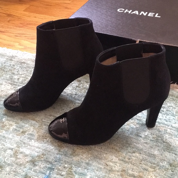 Mint Condition Black Chanel Ankle Boots/booties - Picture 5 of 8